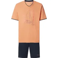 Jan Vanderstorm Kurzer Schlafanzug TASON Orange 4XL