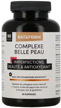 Nat&Form Komplex Schöne Haut Unreinheiten/Schönheit Und Antioxidans 90 Kapseln