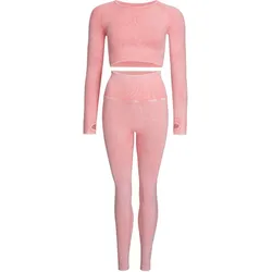 Sportleggings - MIDOYA BootiieTM - Dein 2-Teiliges Wohlfühl Fitness Set Rosa / L - BootiieTM Zweiteiler - Rosa - L