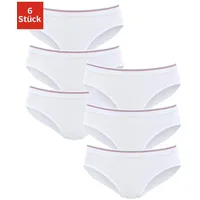 H.I.S. H.I.S Bikinislip, (6er-Pack), aus elastischer Baumwoll-Qualität H.I.S weiß