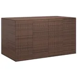 furnicato Gartenbox Garten-Kissenbox PE Rattan 194x100x103 cm Braun braun