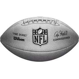 Wilson American Football NFL Duke METALLIC Edition, Mischleder, Offizielle Größe, Silber, WTF1827XB
