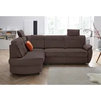 Ecksofa SIT & MORE "Sonoma L-Form", braun, B:246cm H:91cm T:176cm, Kunstleder SOFTLUX;Luxus-Microfaser ALTARA NUBUCK (100% Polyester);Luxus-Microfaser (90% Polyester, 10% Polyamid), Sofas, Ecksofa, wahlweise mit Bettfunktion und Bettkasten