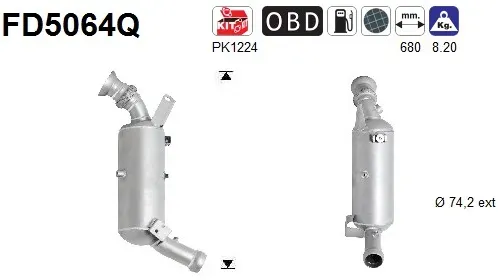 AS Ruß-/Partikelfilter, Abgasanlage fd5064q für Mercedes