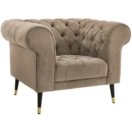 Home Affaire Chesterfield-Sessel Tinnum Luxus-Microfaser 106 x 77 x 87 cm Beige