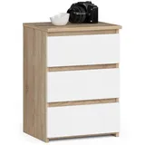 Akord Nachtschrank CL-3 40 x 35 x 57 cm Weiß