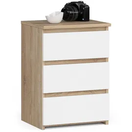 Akord Nachtschrank CL-3 40 x 35 x 57 cm Weiß