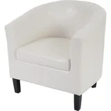 MCW Sessel Stafford H379, Loungesessel Clubsessel, Kunstleder weiß