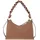 Coccinelle Schultertasche Boheme Grana Double Shoulder Bag M Skin / Gazpacho