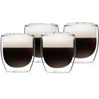 Klarstein Latte Macchiato Glas doppelwandig 0,25 l 4 St.