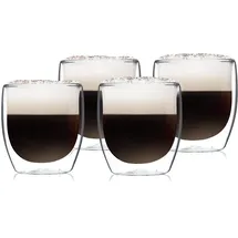 Klarstein Latte Macchiato Glas doppelwandig 0,25 l 4 St.