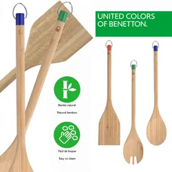 Benetton - 3-teiliges Bambus-Küchenutensilien-Set