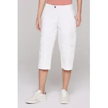 Soccx Shorts SOCCX, Damen, Gr. XXL, Normalgrößen, weiß, Popeline, Material: 98% Baumwolle, 2% Elasthan, unifarben, regular fit knielang, Hosen Shorts, mit aufgesetzten Taschen vorne