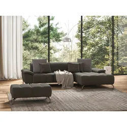 Ecksofa SIT & MORE "Cool L-Form", braun (schlamm), B:290cm H:79cm T:185cm, Sofas, wahlweise mit Kopfteilverstellung und Vorziehsitz, motorisch