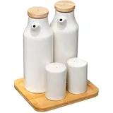 Five 5five - set Öl- essig pfeffer keramik "seramik" weiß
