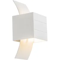 QAZQA Moderne Wandleuchte weiß mit Lichteffekt - Amy