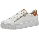 Marco Tozzi Sneaker flach mit Reißverschluss Vegan, Weiß 39 EU - 39 EU