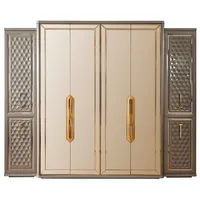 Casa Padrino Luxus Art Deco Schlafzimmerschrank Grau / Gold