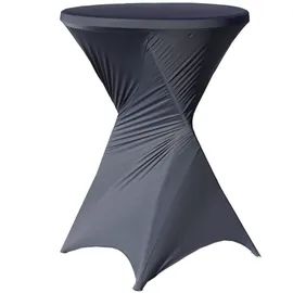 Baumarktplus Stehtischhusse Stretch anthrazit Partytisch Bistrotisch 80cm