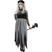 Funidelia | Geisterbraut Kostüm für Damen Halloween Bräute, Corpse Bride, Halloween, Horror - Kostüm für Erwachsene & Verkleidung für Partys, Karneval & Halloween - Größe XL - Schwarz