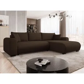 Mirjan24 Ecksofa Merkos Cord, mit Schlaffunktion und Bettkasten, Wohnlandschaft, Bettfunktion L-Form Sofa, Ottomane universell Poso 06)