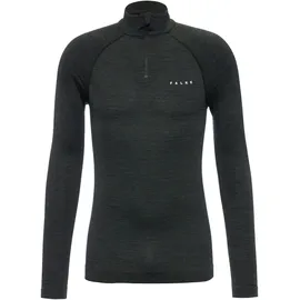 Falke Wool-Tech Zip Neck Long sleeve Shirt schwarz L