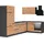 kochstation Winkelküche KS-Riesa L-Form 240 x 270 cm grau
