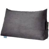 XDREAM Rückenkissen ergonomisches Keilkissen für Bett und Sofa, 1-tlg., als Kopfkissen oder Venenkissen verwendbar, mit praktischem Seitenfach grau