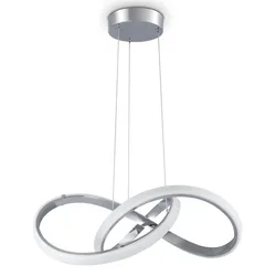 PACO HOME Pendelleuchte "NORA", weiß (chrom, weiß), H: 25cm, Lampen, Designerlampe