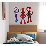 KOMAR Wandtattoo Spidey - Friends Trio - Größe 50 x 70 cm - Marvel, Wandsticker, Kinderzimmer, Aufkleber, Bunt