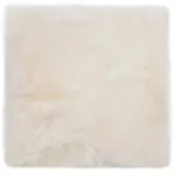 vidaXL Sitzkissen 2 Stk. Weiß 40x40 cm Echter Schafspelz