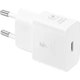 Samsung Schnellladeadapter Energieeffizientes Ladegerät, USB-C, 25 Watt, Weiß,