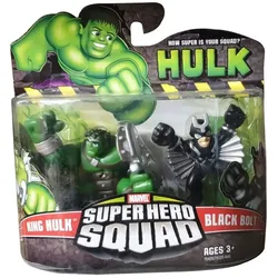Hasbro Actionfigur Marvel Super Hero Squad King Hulk und Black Bolt Actionfigur von Hasb bunt