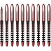 Tintenroller Rot 10 Stück | 10er Vorteilspack Korrekturstift Rollerball Pen rote Tinte | präzise 0,5 mm Strichstärke, transp. Füllstandsanzeige, Kapillartechnologie | E-730631 00