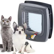 Ferplast Hunde, und Katzenklappe SWING 5 - Katzenklappe Grau