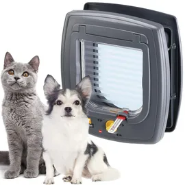 Ferplast Hunde, und Katzenklappe SWING 5 - Katzenklappe Grau