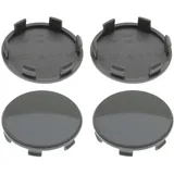 4 Nabenkappen Ø 60,0 mm - 55,5 mm / gewölbt grau