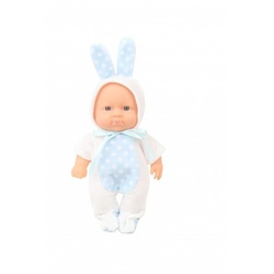 Moni Anziehpuppe Kinderpuppe 20 cm Hase, Spielpuppe, Hasenkostüm bewegliche Arme ab 3 Jahren weiß