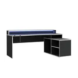 Forte Tezaur Gaming Desk mit RGB-Beleuchtung und Halterungen