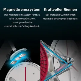 JASPORT Smart Indoor Speedbike S3 leise Heimtrainer, Magnetbremssystem, App mit Trainingskursen, Kinomap & Zwift kompatibel inkl. Pulsgurt | Schwarz/Weiß