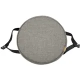 Sitzkissen für Esszimmerstühle, rundes Sitzkissen mit rutschfester Schnalle, für Zuhause, Küche, Stuhl, Hocker, drinnen (33 x 33 x 3 cm, Grau)