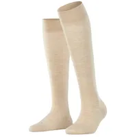 Falke Damen Kniestrümpfe Sensitive Berlin KH Baumwolle Schurwolle mit Komfortbund 1 Paar, Beige (Linen Melange 4541), 39-42 -