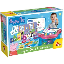 Lisciani 89208 - Peppa Wutz Super Desk Edugames Lerntisch mit Spielen schreiben Lernspiele malen