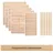 BM Massivholz Zaun 180 x 180 cm beige Massivholz 4 St.