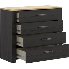 Forte Kommode Bohol 101,4 x 87 x 42 cm Schwarz
