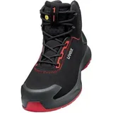 Uvex Sports, Sicherheitsschuhe, uvex 1 x-craft Stiefel S3L 68043 schwarz, rot Weite 12 Grösse 43 (S3, 43)