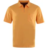 HAJO Shirt Kurzarm-Poloshirt Softknit mit verdecktem Reißverschluss und Brusttasche in Regular Fit
