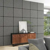 [neu.holz] Akustik-Wandpaneel Vang hellgrau 8 St. 60 x 60 cm