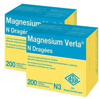 Magnesium Verla N Dragees Doppelpack 2x200 St Tabletten magensaftresistent