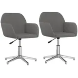 vidaXL Esszimmerstühle 2 Stk. Drehbar Stoff V1 | vidaXL : Farbe - Hellgrau